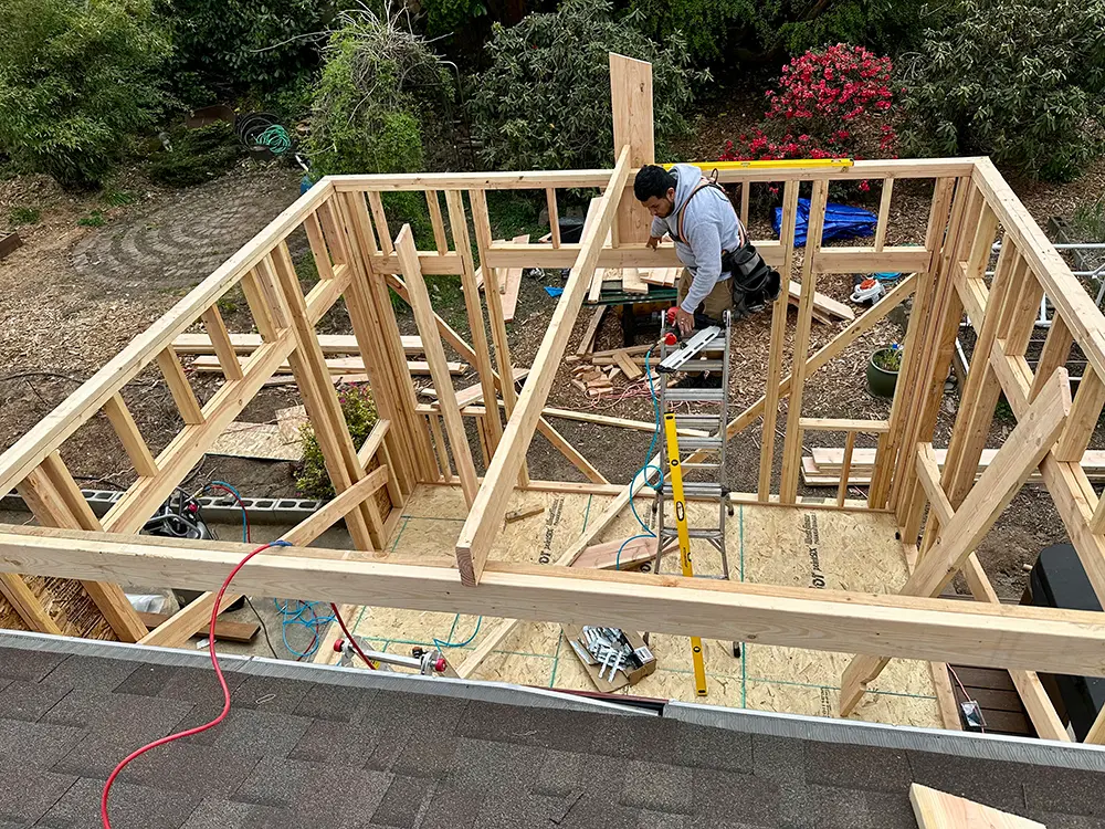 Custom home addition by Dexica Construction in the Willamette Valley